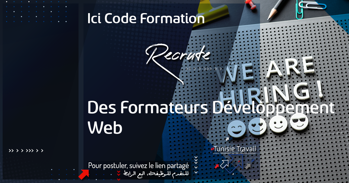Des Formateurs Développement Web - Ici Code Formation | Tunisie Travail